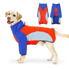 Dog Outdoor Waterproof Warm Shell Jacket (Option: Red And Blue Color Matching-XXXL)