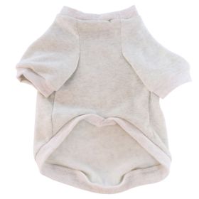 Pet Clothes Fleece-lined Thickened Solid Color Hoodie (Option: Gray-XS)